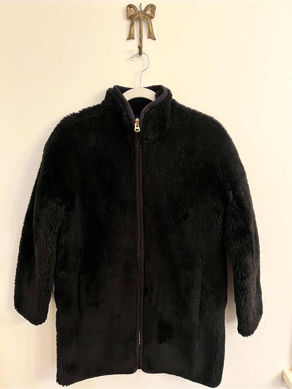 J. Crew Black Crewneck Sweater with Gold Embellishment